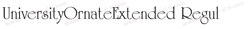 UniversityOrnateExtended Regular字体转换